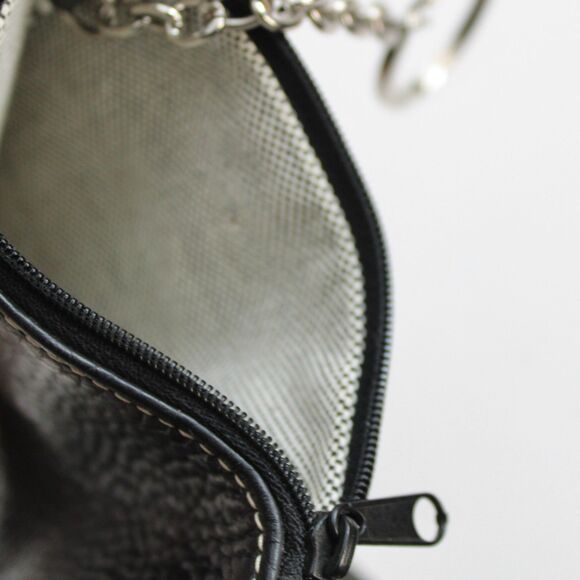 Dooney & Bourke Vintage Black Pebble Leather Zip Case Wristlet Wallet - Picture 5 of 6